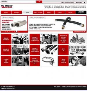 Tubes International wygląd strony