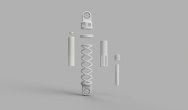 3D-printed shock absorber with high degree of functionality